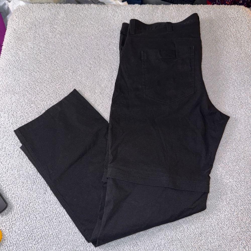 Eddie Bauer‎ Mens Convertible Tech Pants 40x32 Black Hiking Outdoor - Picture 5 of 7